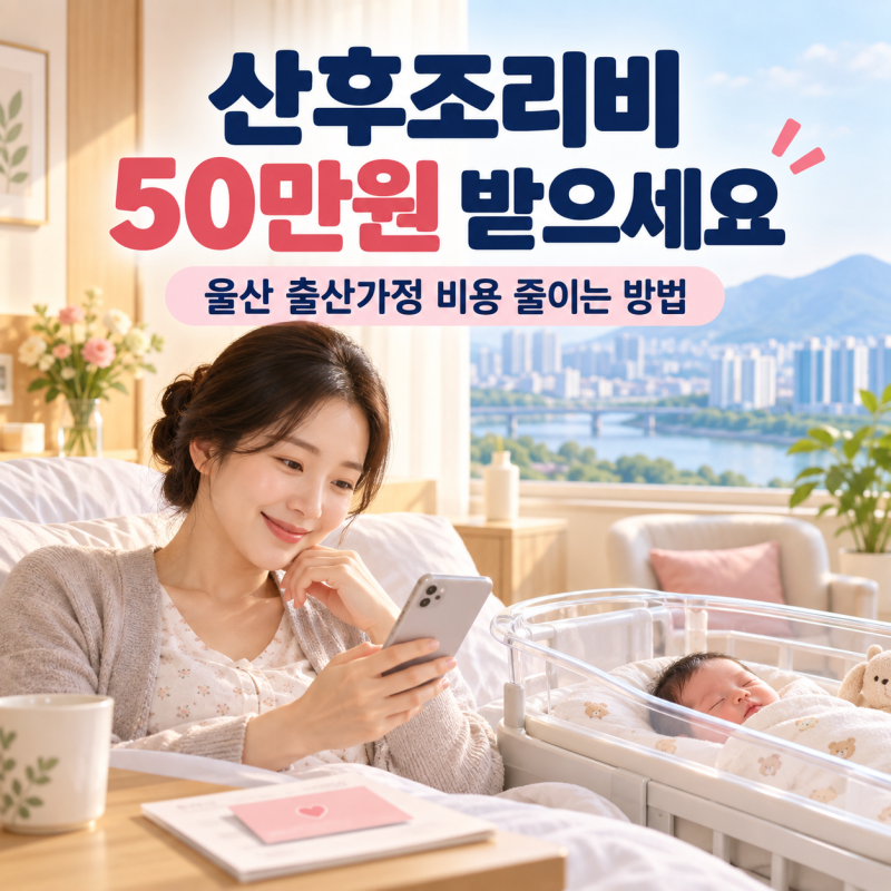 울산에서 출산했다면? 산후조리비 50만원 받고 조리원 비용 줄이는 방법