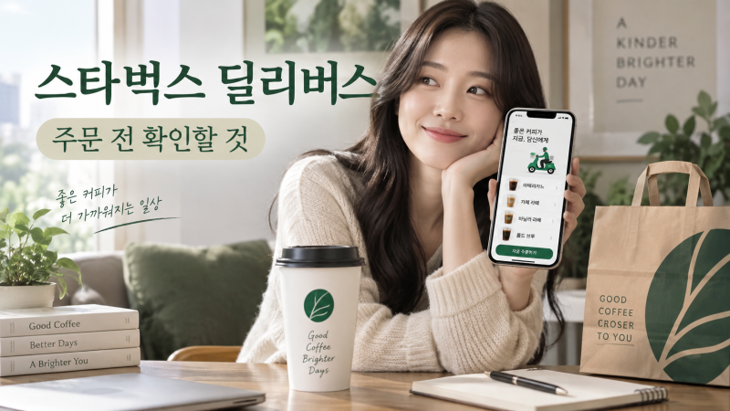 스타벅스 딜리버스, 커피 한 잔도 배달될까? 배달비·최소주문까지
