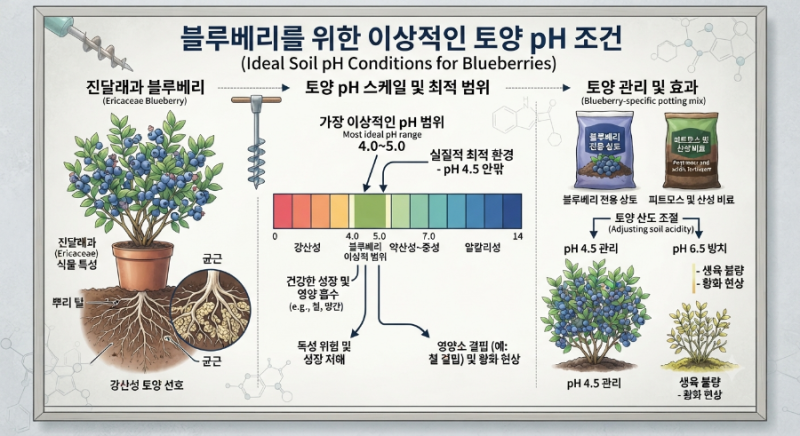 블루베리 재배에서 토양의 pH(산도)(생장이론1)
