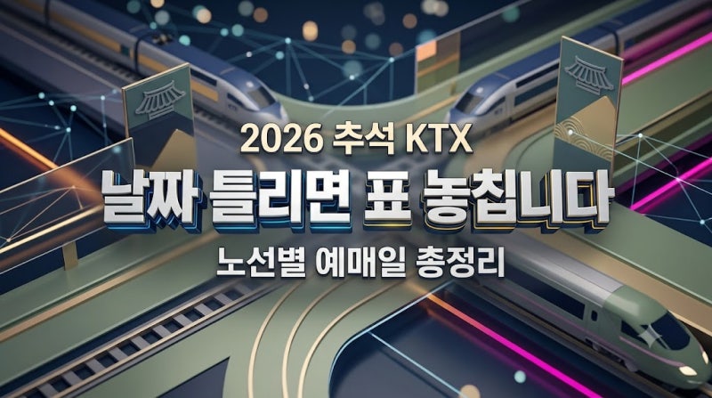KTX 추석 예매 방법, 일정, 팁 - 날짜 틀리면 표 놓칩니다.