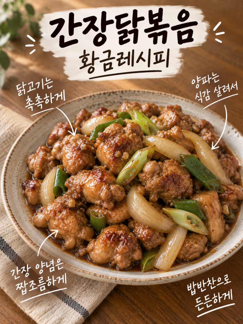 간장닭볶음 황금레시피, 닭고기 촉촉하게 익혀 짭조름하게 볶는 법
