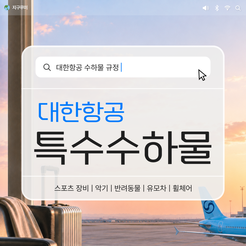 대한항공 특수수하물 완벽정리 | 골프·스키·자전거·악기·반려동물·휠체어 (2026년 최신)