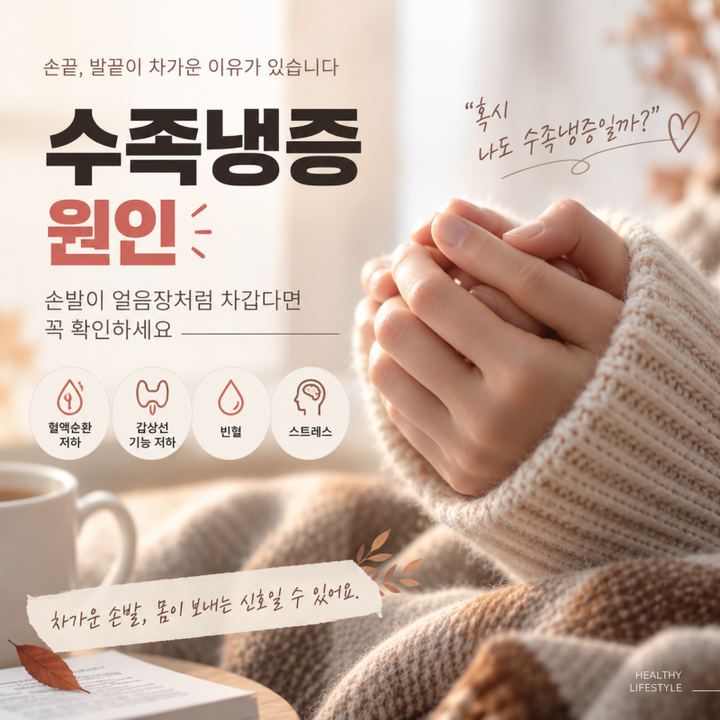 수족냉증 원인, 손발이 얼음장처럼 차갑다면 꼭 확인하세요