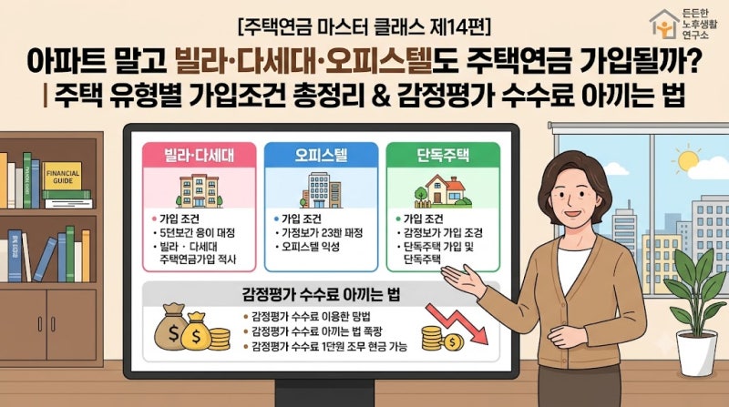 [주택연금 마스터 클래스 제14편]아파트 말고 빌라·다세대·오피스텔도 주택연금 가입될까?....
