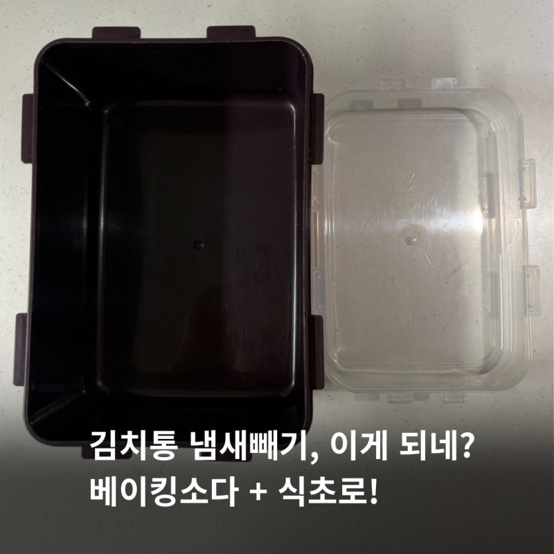 반찬통 김치 냄새 빼는 법 : 집에 있는 베이킹소다와 식초로 반찬통 냄새 진짜 없앤 후기