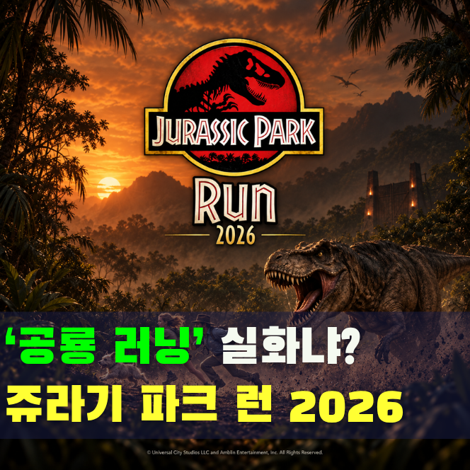 "공룡과 함께 달린다" 쥬라기 파크 런 2026 접수 일정·참가비·굿즈