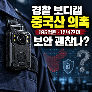 경찰 보디캠 중국산 의혹, 195억원·1만4천대 보안 괜찮나?