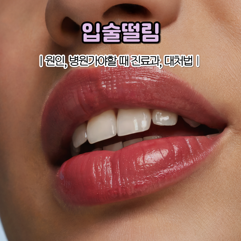 아래 입술 윗입술 떨림 원인, 입술이 떨리는 이유