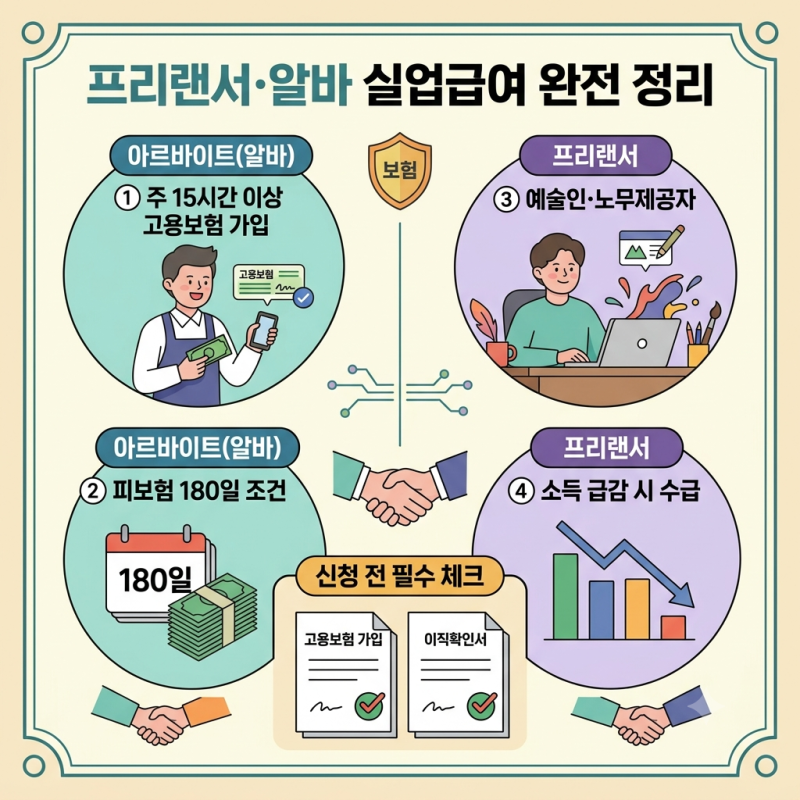 프리랜서·아르바이트도 실업급여 받을 수 있을까? 조건 및 신청 방법 총정리