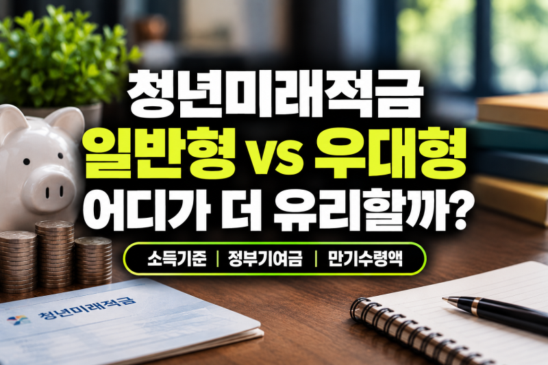 2026 청년미래적금 가입 조건 우대형과 일반형 수령액 차이