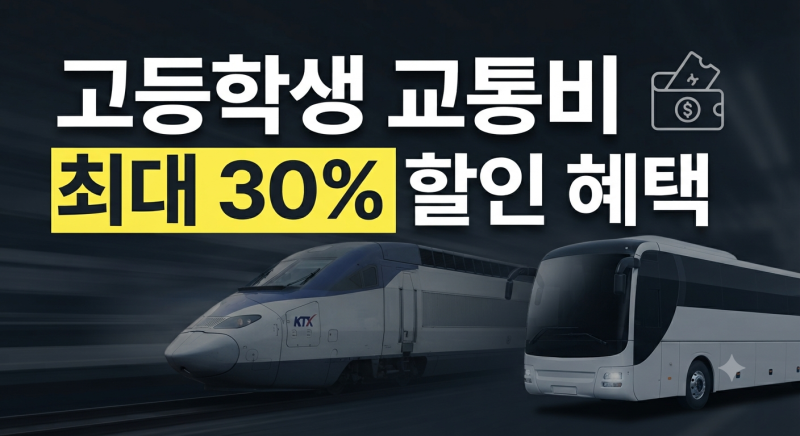 청소년이라면 꼭 챙겨야 할 KTX·SRT·고속버스 할인 제도와 지원금