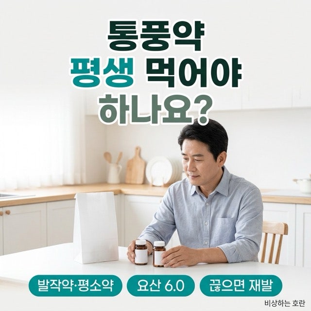 통풍약, 평생 먹어야 하나요? 발작약과 평소약 구별