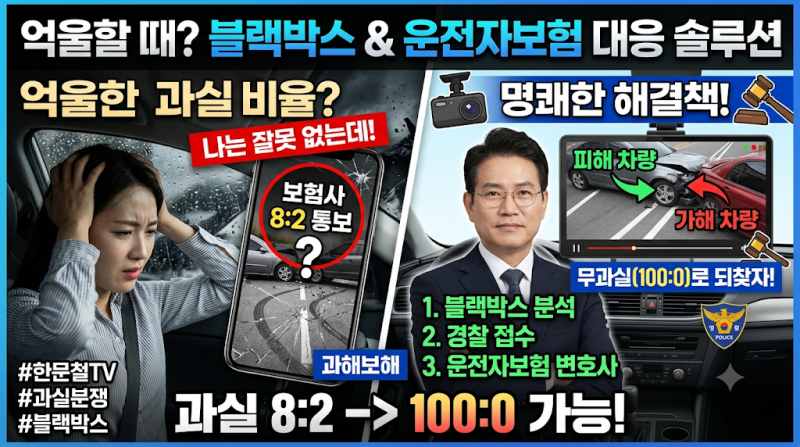 교통사고 과실비율 억울할 때? 블랙박스 분석과 운전자보험 대응 솔루션