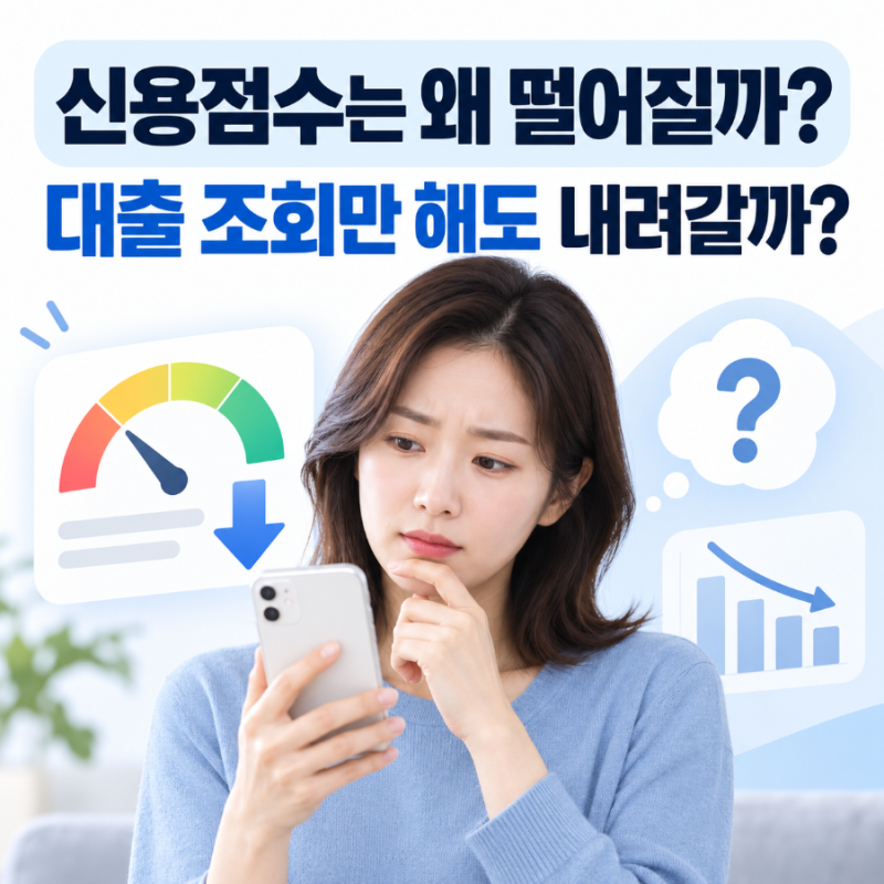 신용점수는 왜 갑자기 떨어질까? 대출 조회만 해도 점수가 내려갈까?