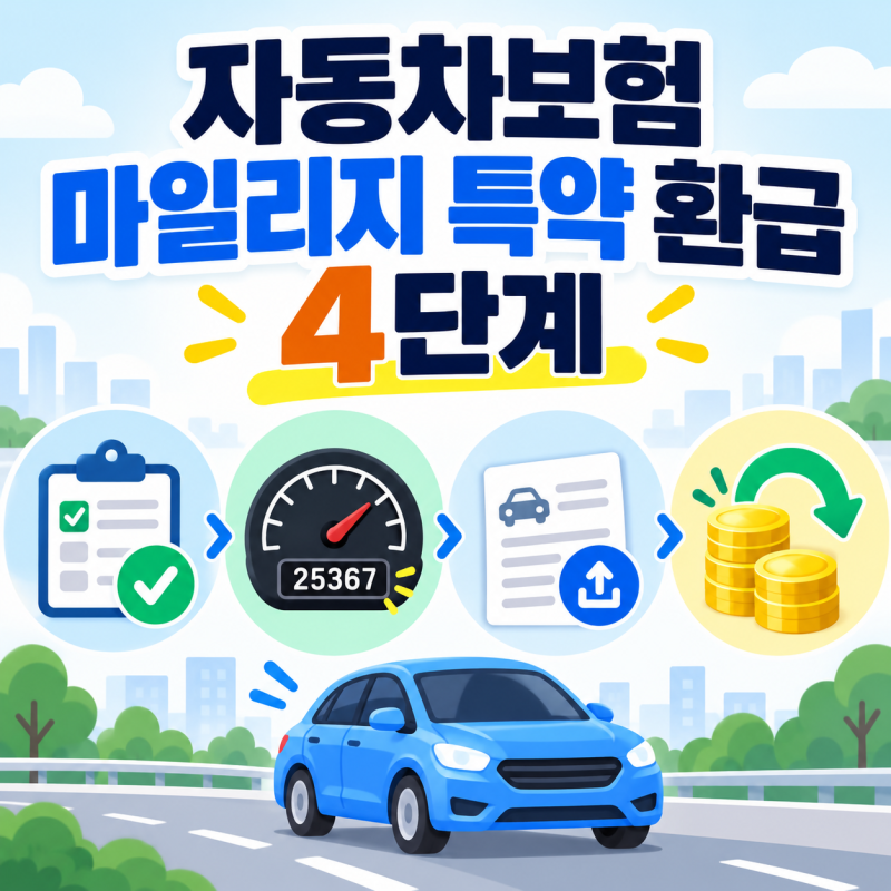 자동차보험 마일리지 특약 환급받는 방법, 주행거리 적으면 얼마나 돌려받을까