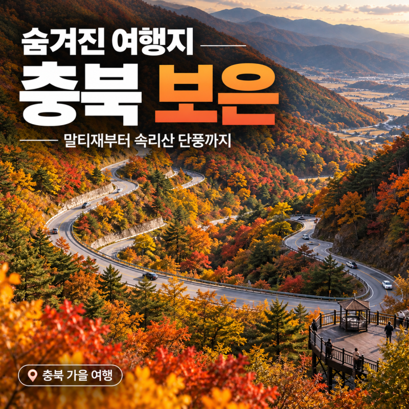 충북 보은 이렇게 예뻤어? 말티재부터 속리산 단풍까지 가을 하루 코스