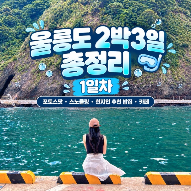 울릉도 2박3일 코스 추천 | 1일차 총정리(울릉크루즈 예약방법·숙소·현지인 맛집·스노쿨링 ....