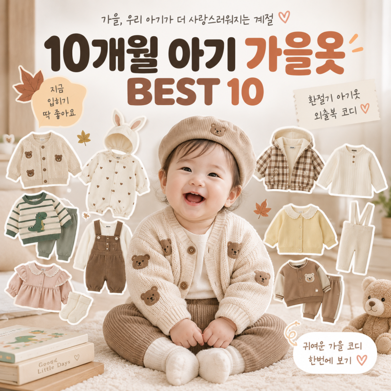 10개월 아기 가을옷 추천 BEST 10｜환절기 아기옷 외출복 코디