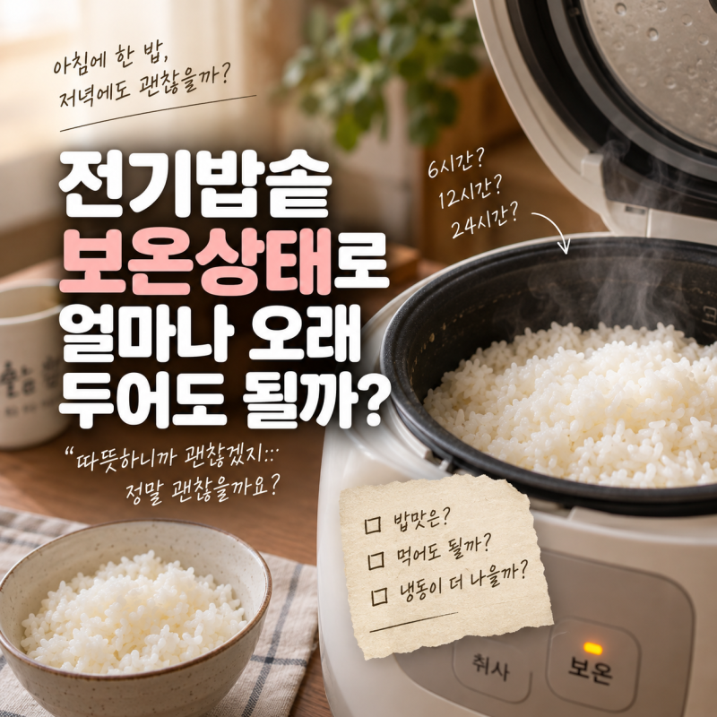 전기밥솥 보온상태로 얼마나 오래 두어도 될까?