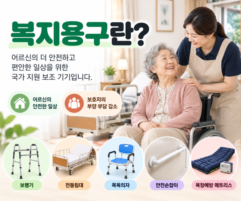 대구중구방문요양, 어르신 일상 지켜주는 복지용구 종류와 현명한 신청 방법