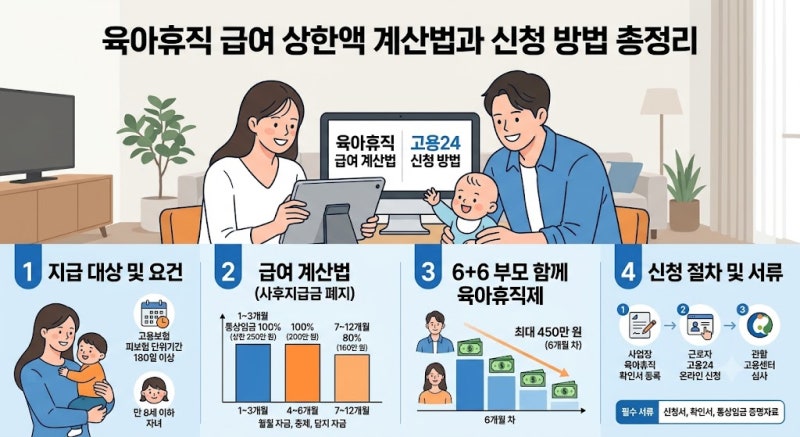 육아휴직 급여 상한액 계산법과 신청 방법 총정리