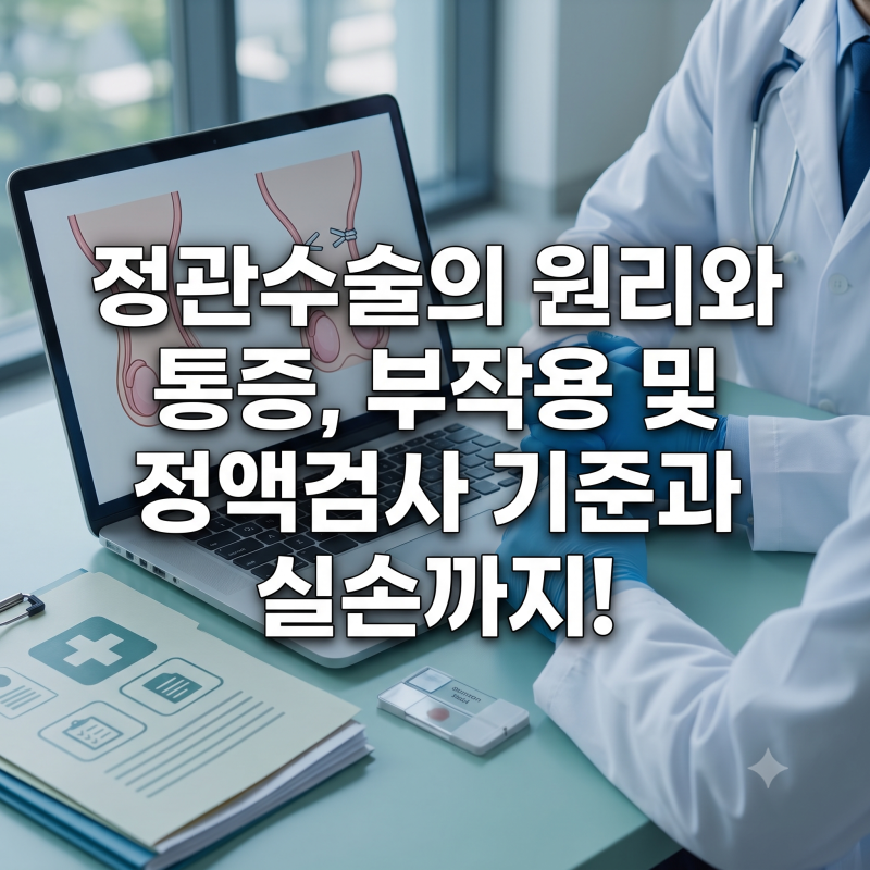 정관수술의 원리와 통증, 부작용 및 정액검사 기준부터 실손보험(실비) 적용 여부까지 최신 ....