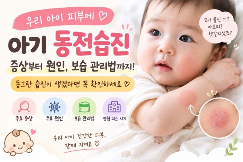 아기 동전습진 증상부터 원인, 보습 관리법까지! 동그란 습진이 생겼다면 꼭 확인하세요