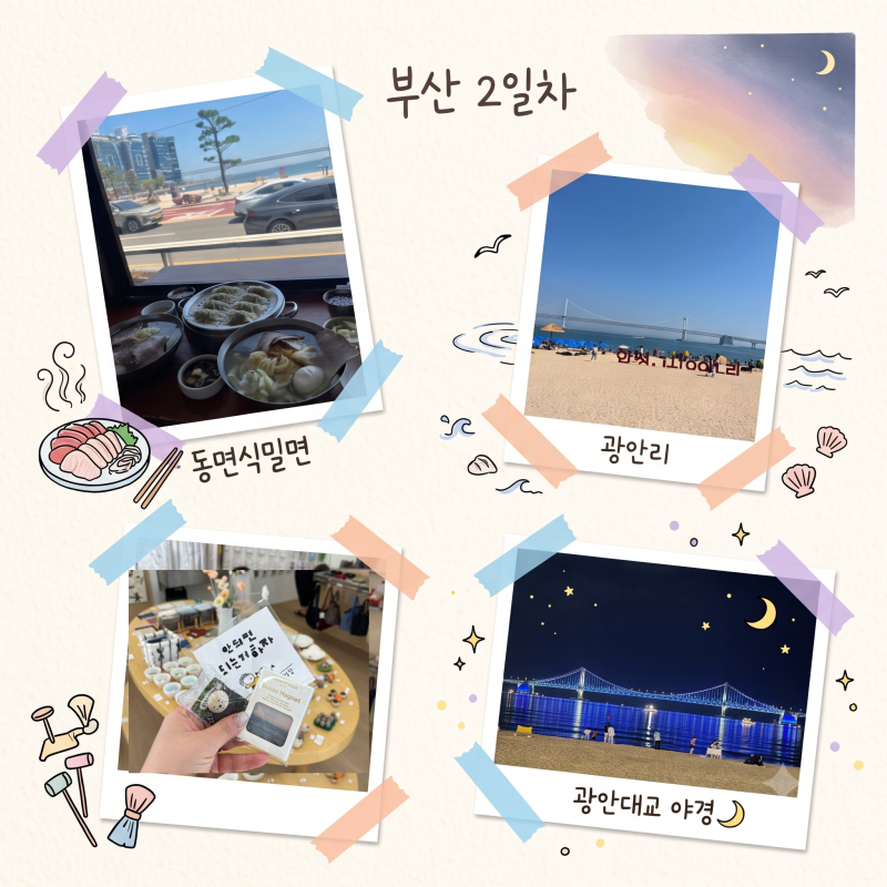 부산 가볼만한곳 3박4일 | 광안리 맛집 동면식밀면부터 광안대교 야경까지