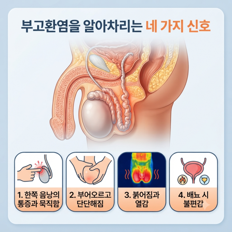 부고환염을 알아차리는 네 가지 신호