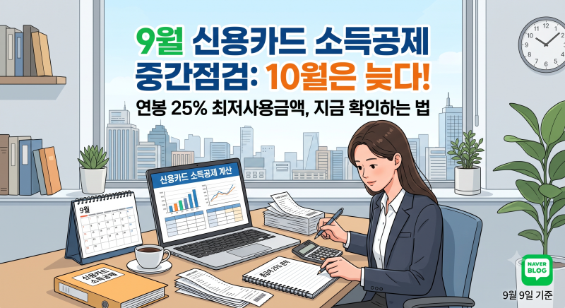 신용카드 소득공제, 왜 10월이 아니라 9월에 계산해야 할까