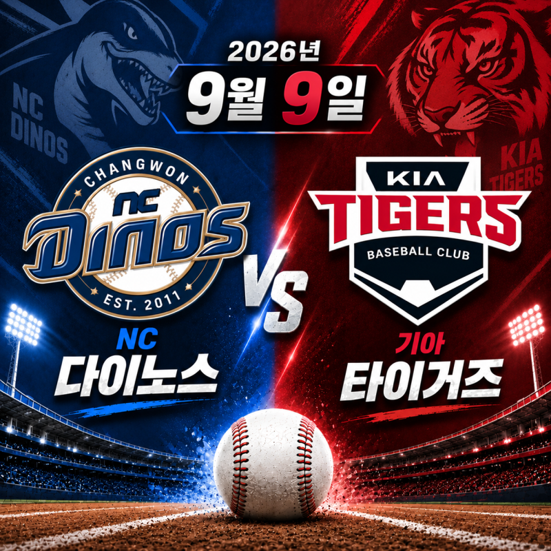 NC VS 기아 야구중계 어디서 9월 9일 광주 경기 송명기 황동하 선발 정보 중계채널 방송 OTT