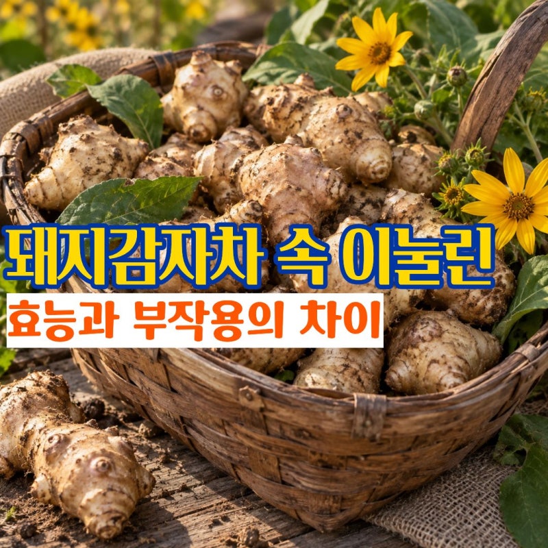 돼지감자차효능 물대신 마실 때 주의할 부작용과 돼지감자차 끓이는법