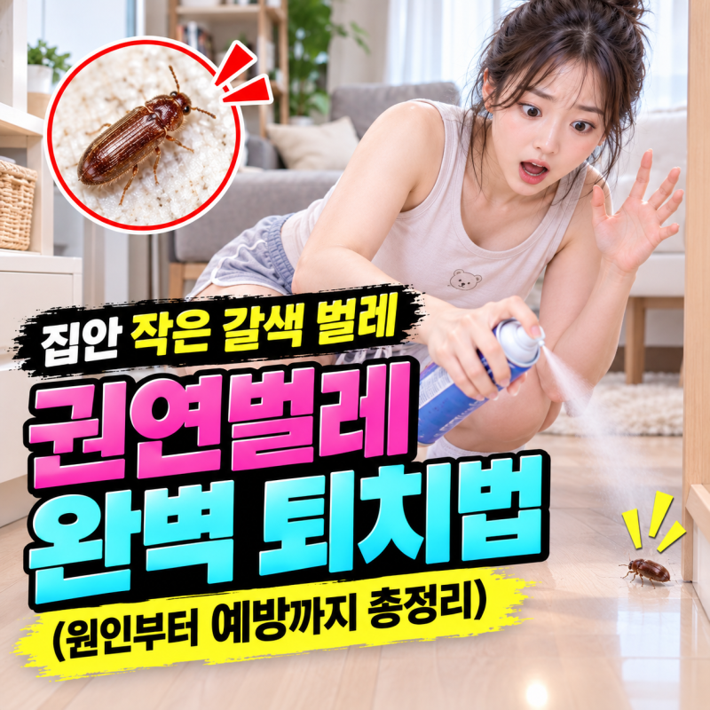 집안 작은 갈색 벌레 '권연벌레' 완벽 퇴치법 (원인부터 예방까지 총정리)