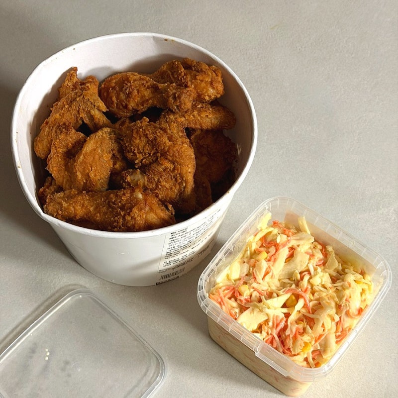 2마리 17,970원 실화? 코스트코 프라이드치킨 솔직후기 덜짜고 바삭한 맛 코울슬로와 꿀조합까....