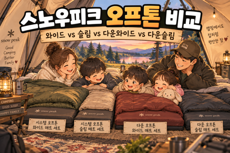 캠핑에서도 집처럼 자고 싶다면? 스노우피크 오프톤 4종 비교