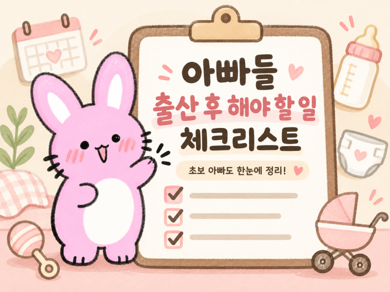 2026 출산 후 남편 할 일 체크리스트｜출생신고·정부지원금·예방접종·조리원 준비