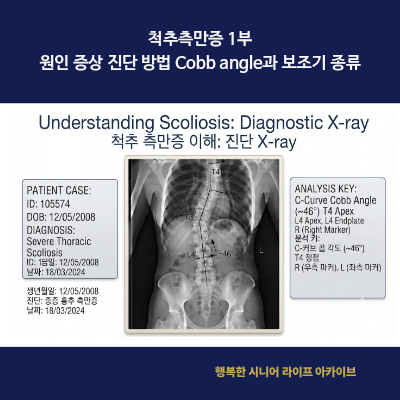 척추측만증 원인과 증상｜진단 방법 Cobb angle과 보조기 종류