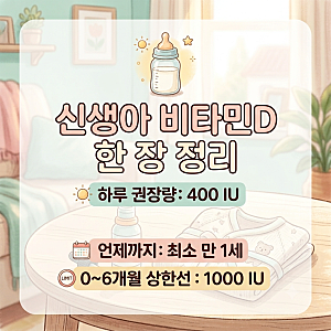 신생아 비타민D 권장량, 시작 시기, 상한선! 다른 영양제는?