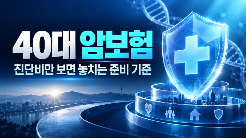 40대 암보험, 진단비만 보면 놓치는 준비 기준과 추천 설계 방법