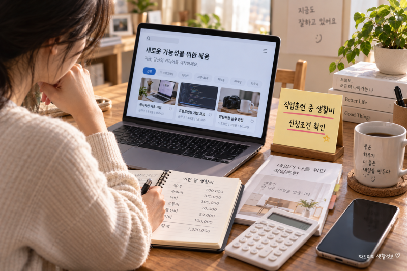 2026 직업훈련 생활비 대출 내일배움카드 훈련 중 생활비 부족할 때 신청조건
