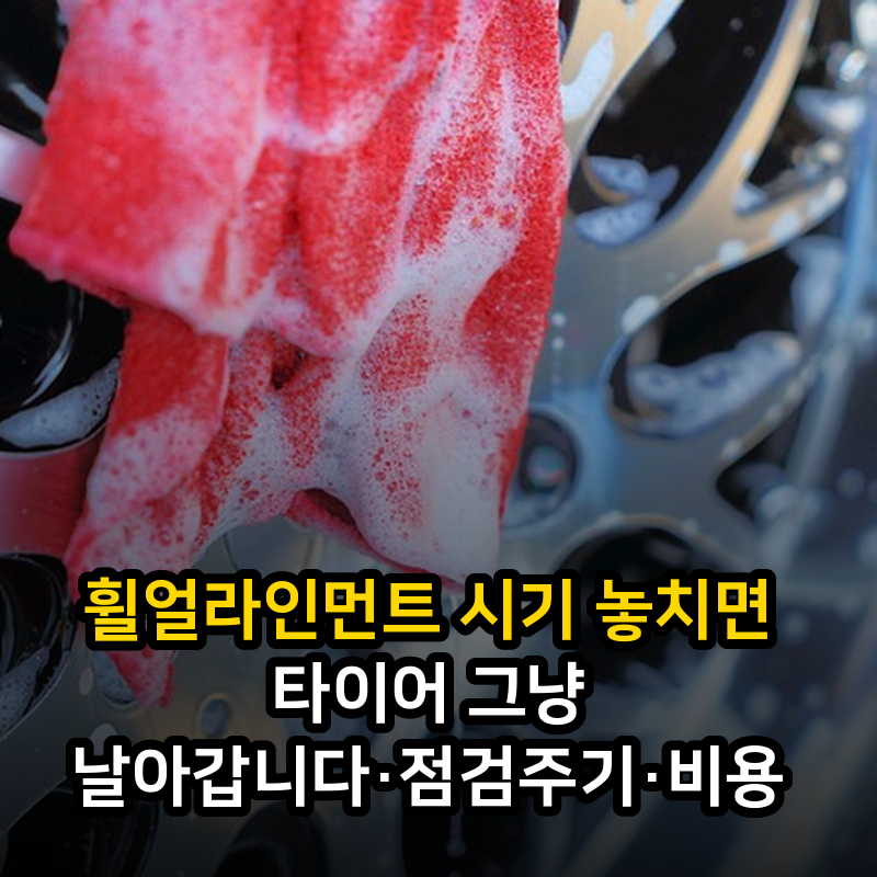 휠얼라인먼트 시기 놓치면 타이어 그냥 날아갑니다·점검주기·비용