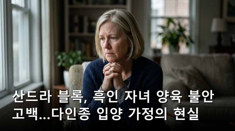 산드라 블록, 흑인 자녀 양육 불안 고백…다인종 입양 가정의 현실