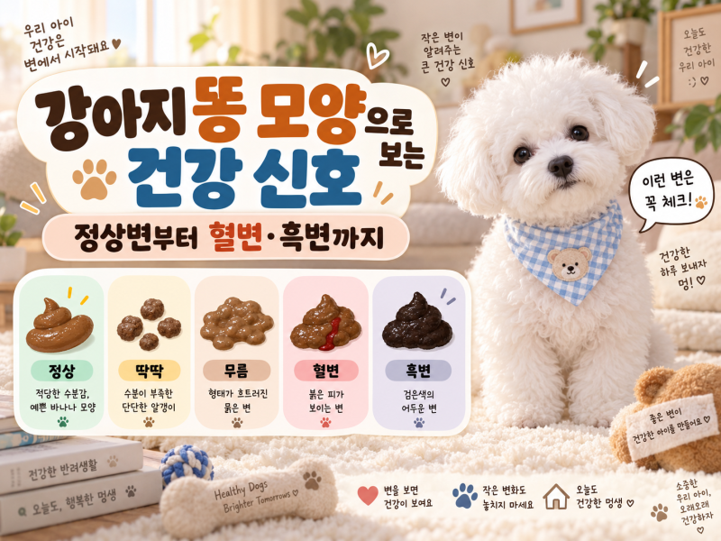 강아지 똥 모양으로 보는 건강신호, 이런 은 꼭 확인하세요!