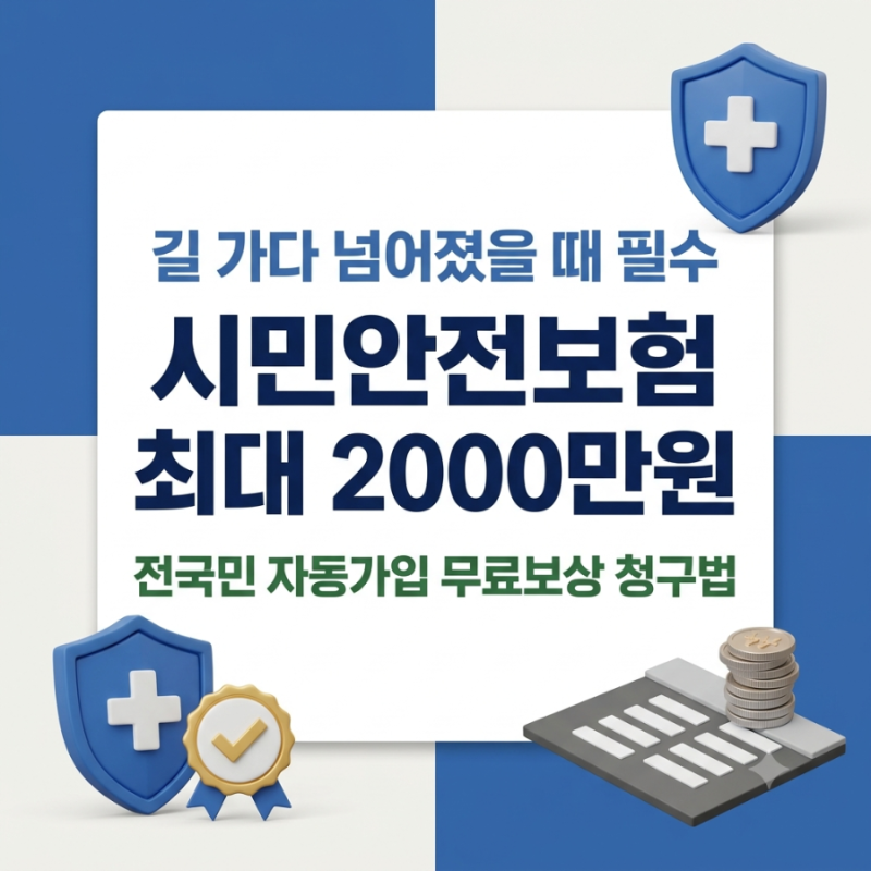 [길 가다 넘어졌는데 나라에서 2000만원 준다?] 전국민 무료 자동가입 시민안전보험 청구법 ....
