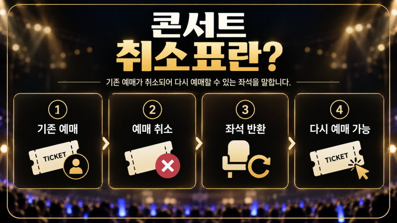 콘서트 취소표 언제 풀릴까? 취소표 예매 전 필수시청!