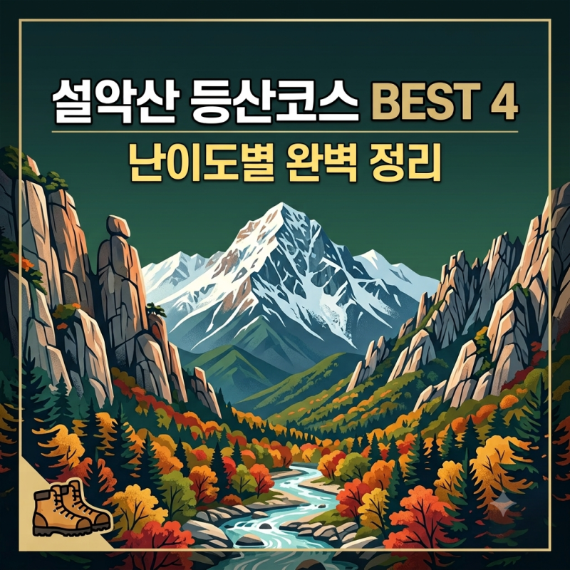 설악산 등산코스 추천 BEST 4 : 난이도별 완벽 정리 (초보자부터 상급자까지)