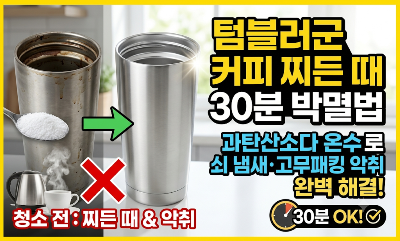 뚜껑만 닫으면 냄새나는 텀블러, 고무 패킹과 스테인리스 분리 세척 안 하면 헛수고입니다