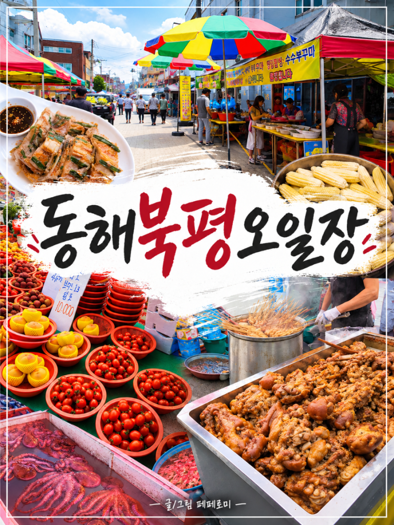 동해 가볼만한곳 북평오일장 재래시장 먹거리 한가득 전통시장 추천