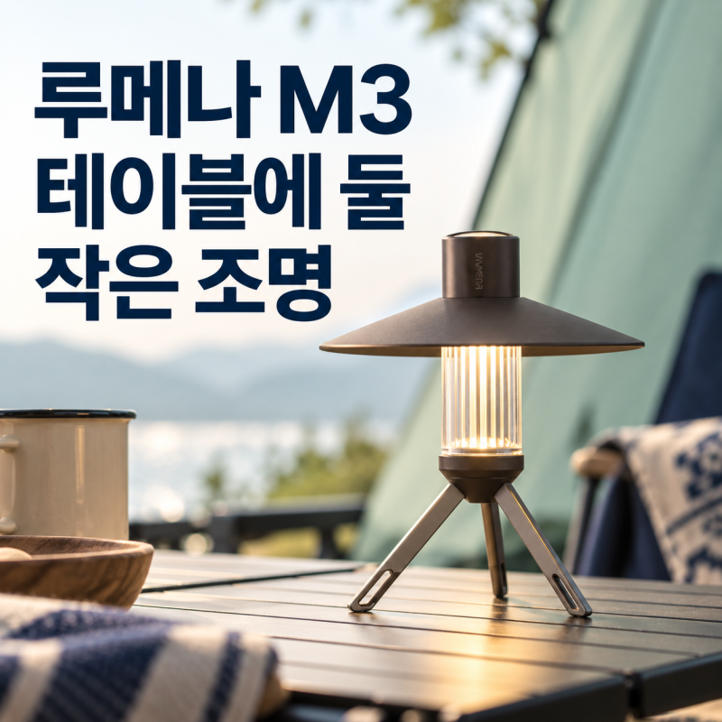 루메나 캠핑랜턴 M3, 테이블에 둘 작은 조명을 찾는다면