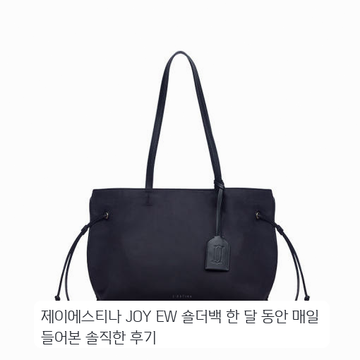 대중교통 출퇴근하며 느낀 제이에스티나 JOY EW 숄더백 실제 활용도